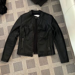 Leather moto jacket